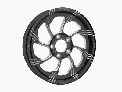FTD Customs F35 BC drag racing wheel Low-poly 3D model