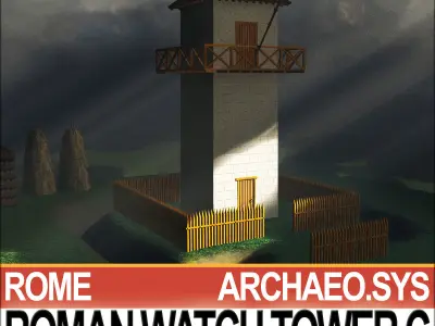 Roman Watch Tower C 3D model