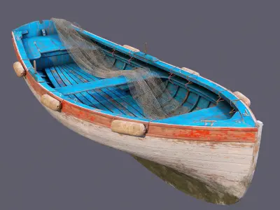 Old fishing boat 2 3D model