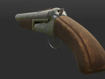  pirate shotgun Low-poly 3D model