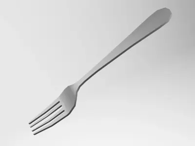 Lowpoly Fork Free low-poly 3D model