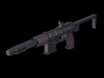 Ass Valt Gun Low-poly 3D model