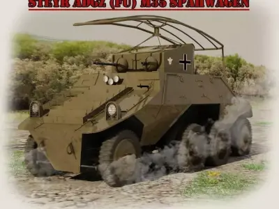 STEYR ADGZ M35- FU- SPAHWAGEN  3D model