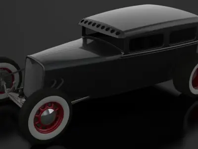Electric Hot Rod Sedan Free 3D model