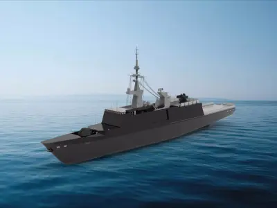 La Fayette-class frigate 3D model