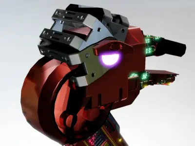 MECHANICAL SCIFI OSTRICH 3D model purchase