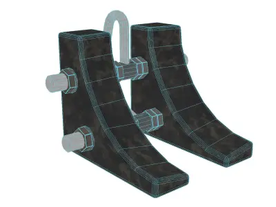 Wheel Chock Low-poly 3D model