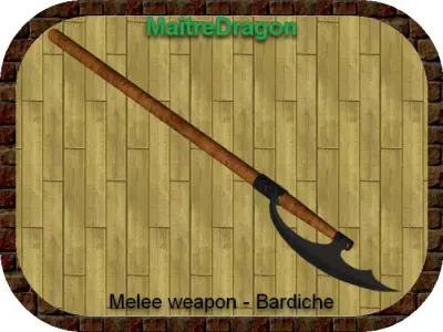 Melee weapon - Bardiche Free low-poly 3D model