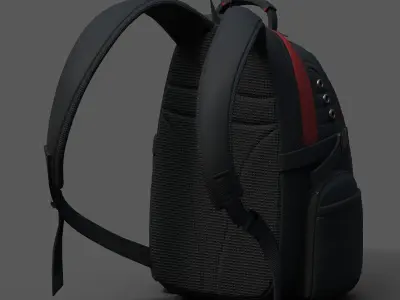 Backpack Camping Generic military combat Low-poly 3D model