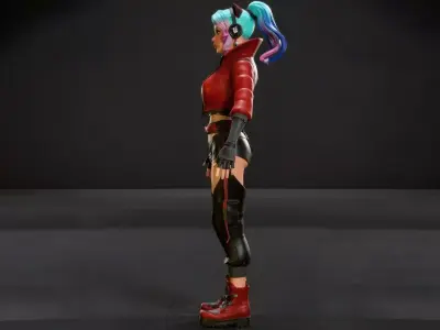Cyber Girl Low-poly 3D model buy