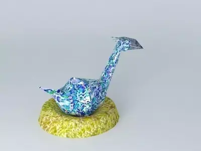 Large rainbow bird Free 3D model