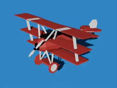 Fokker Dr 1 Free low-poly 3D model