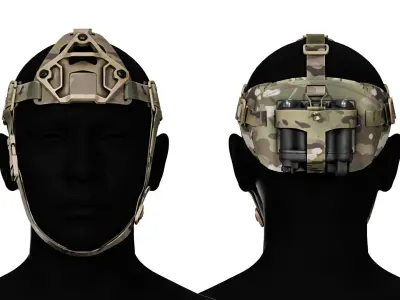 TRACER TACTICAL NVG HEAD HARNESS Low-poly 3D model