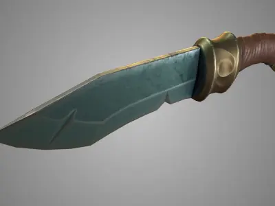 Stylized Fantasy Knife Low-poly 3D model