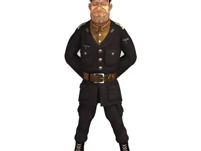 Shtirlec wwii soldier in uniform 3D model