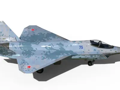 Sukhoi checkmate T-75 LTS 3D model