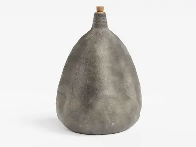 waterskin flask old leather water er1 Low-poly 3D model