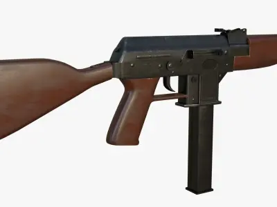 AK-9u Low-poly 3D model