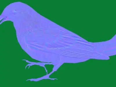 Indigo Bunting Bird 3D model