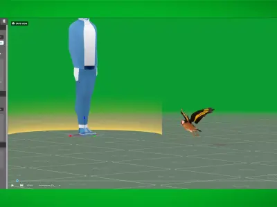 European Goldfinch Bird Low-poly 3D model