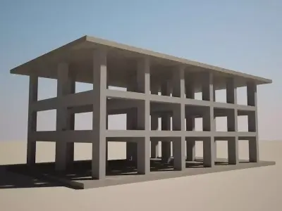 Column Beam structure 3D model