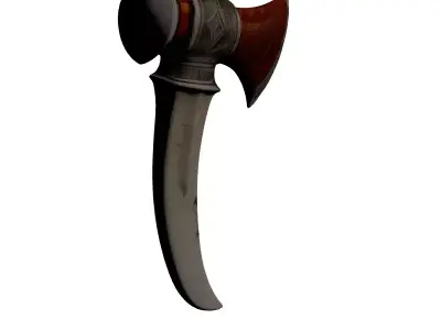 Ornate Fantasy Ceremonial Axe 3D model