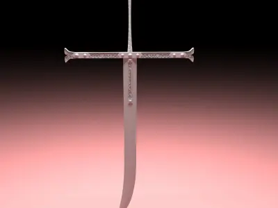 One Piece Mihawk blacksword Yoru 3D model