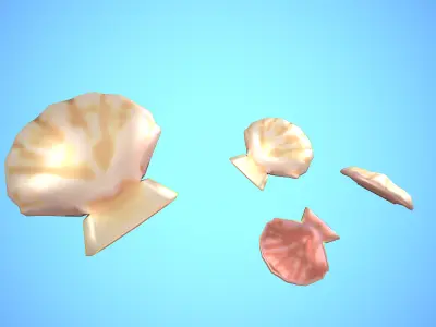SHELL 05 CARTOON STYLIZED Low-poly 3D model