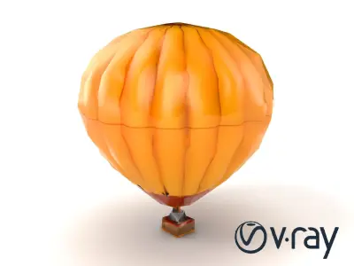 Double-Chambered Hot Air Balloon model pack Low-poly 3D model