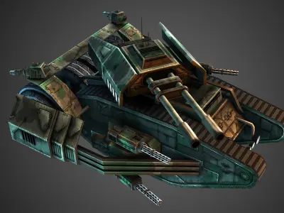 low poly Super Tank Low-poly 3D model