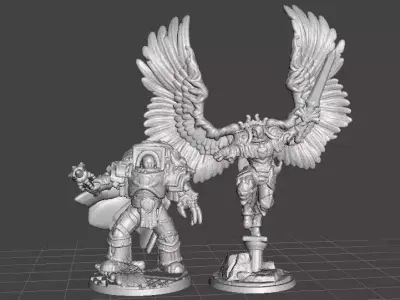 6MM SCALE ARCHANGEL LORD MINIATURE MODEL SCIFI OR FANTASY GAMES 3D print model