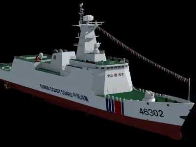 China Coast Guard Ship No 46301 3D model 054a 3D model