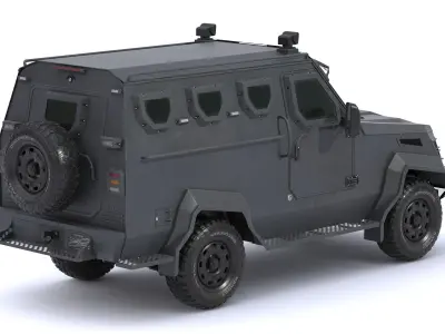 Alpine Armored CUDA Tactical SWATAPC Military Riot Police 3D model