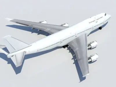 B747-400 static low poly Low-poly 3D model