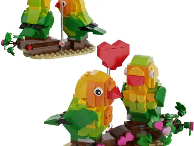 Lego - 40522 Valentine Lovebirds 3D model