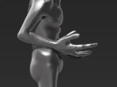Alien 3D print model 2