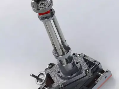 Six axis fine-tuning mechanism 3D model