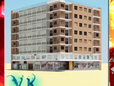 Building Collection 1-4 Low-poly 3D model