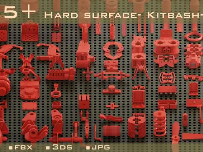 205 Hard surface-kitbash-Vol 02 Low-poly 3D model