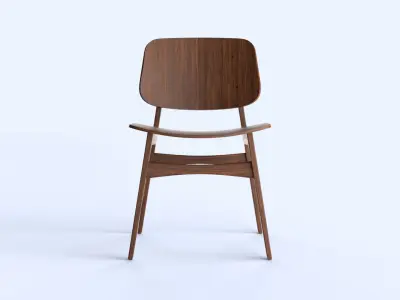 SOBORG WOODEN CHAIR COLOR 04 Free low-poly 3D model