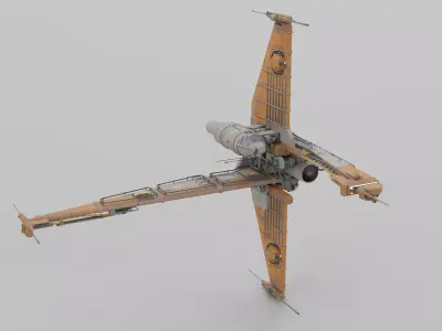 Light Attack Ship Vehicle 3D model