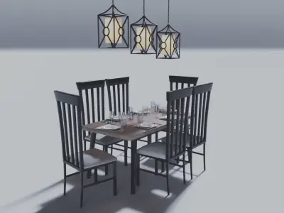 Furniture Kitchen set 1 3D model