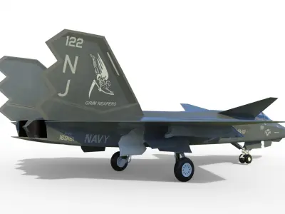 YF-23 naval NATF-23 3D model