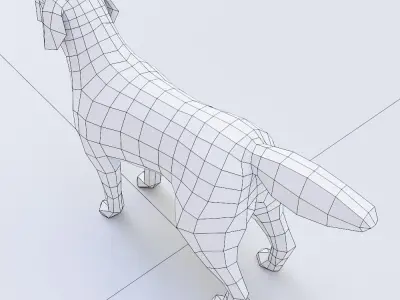 Dog 3d model labrador retriever Low-poly 3D model