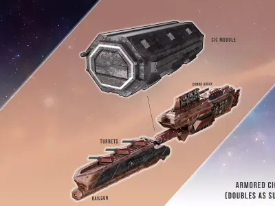 Space Battleship Voidbreaker 3D model