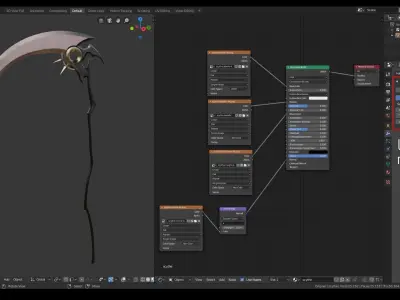 Hololive Calliope Mori Scythe  Low-poly 3D model