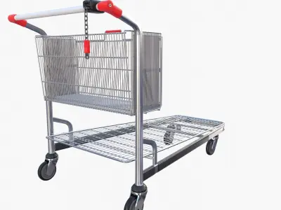 Shopping cart v2 3D model