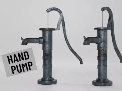 Old hand pump 3D model