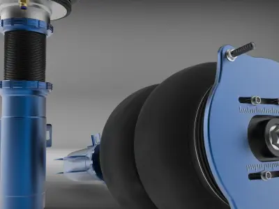 Air Suspension Bag Coilover Low-poly 3D model