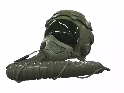 Pilot helmet jc-6 3D model